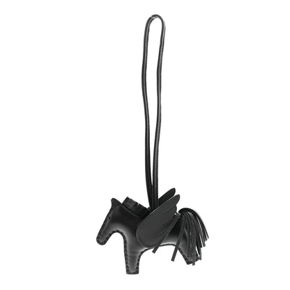 Hermes Milo Lambskin Grigri Rodeo Pegase Horse Bag Charm PM So Black 1 of 4