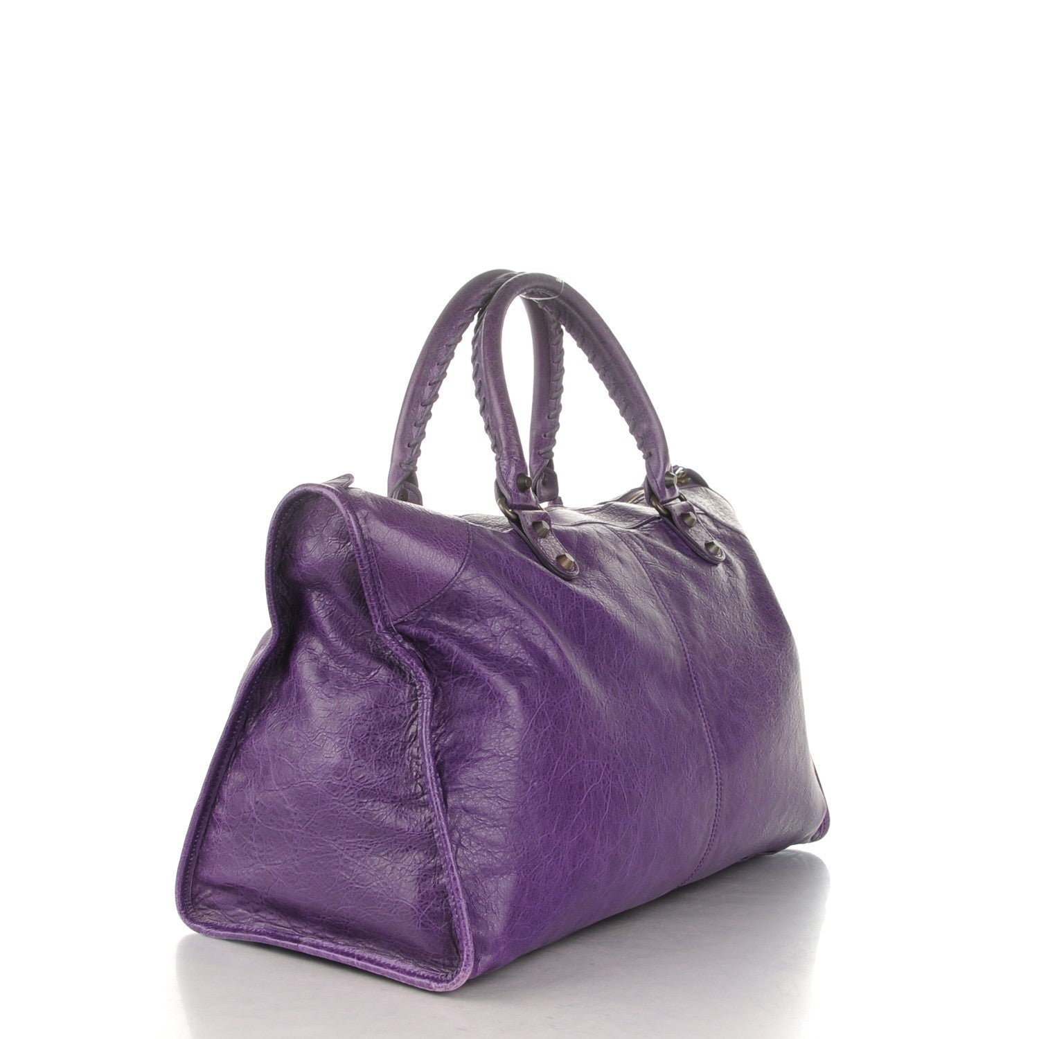Balenciaga Agneau Classic Hardware Work Dark Violet 3 of 7