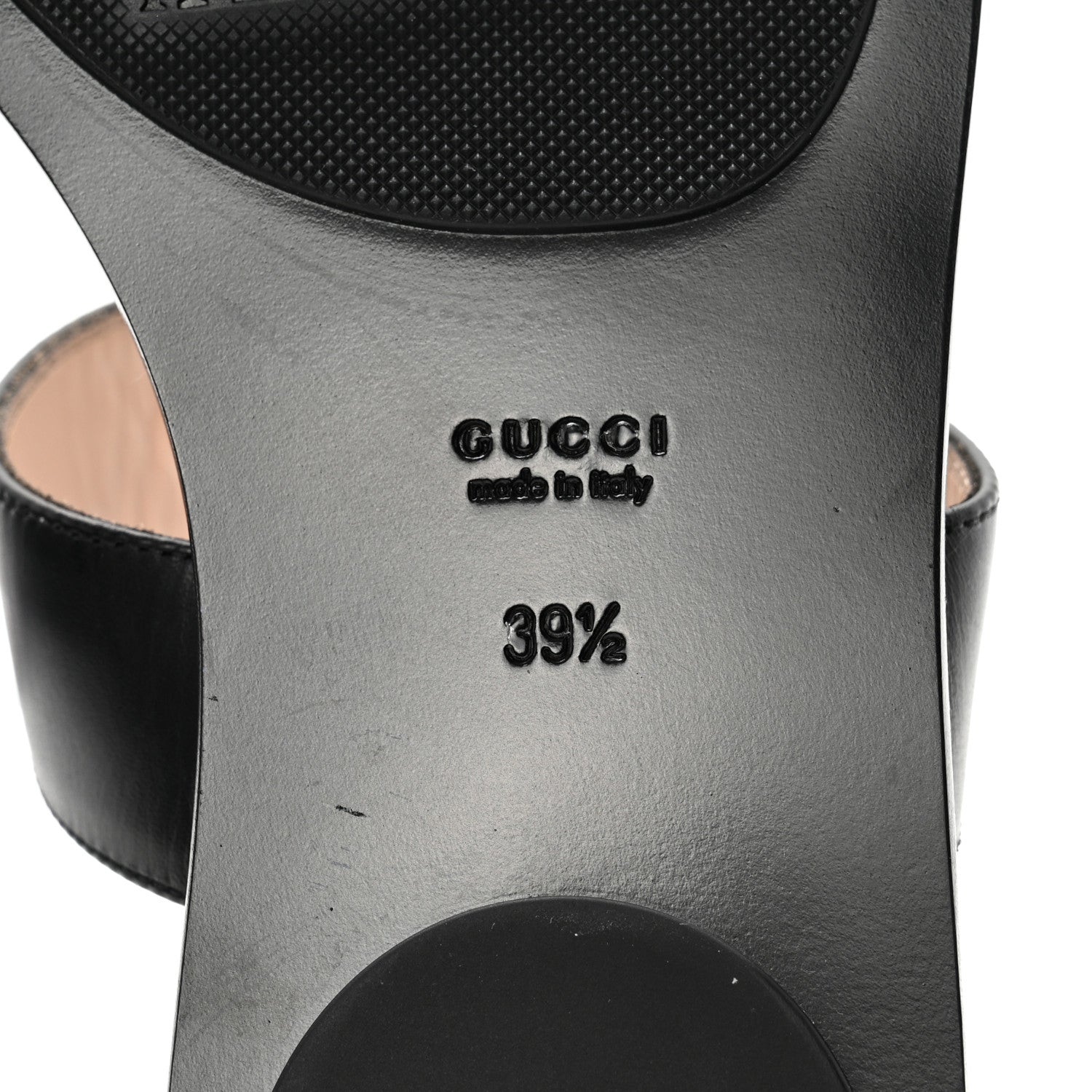 Gucci Calfskin GG Marmont Thong Sandals 39.5 Black 8 of 10