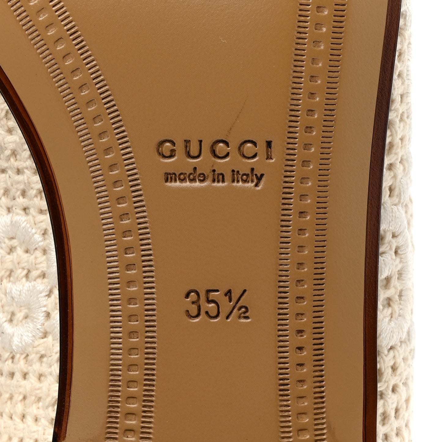 Canvas Nappa Monogram Jumbo GG Horsebit Womens Jordaan Loafers 35.5 Beige Royale