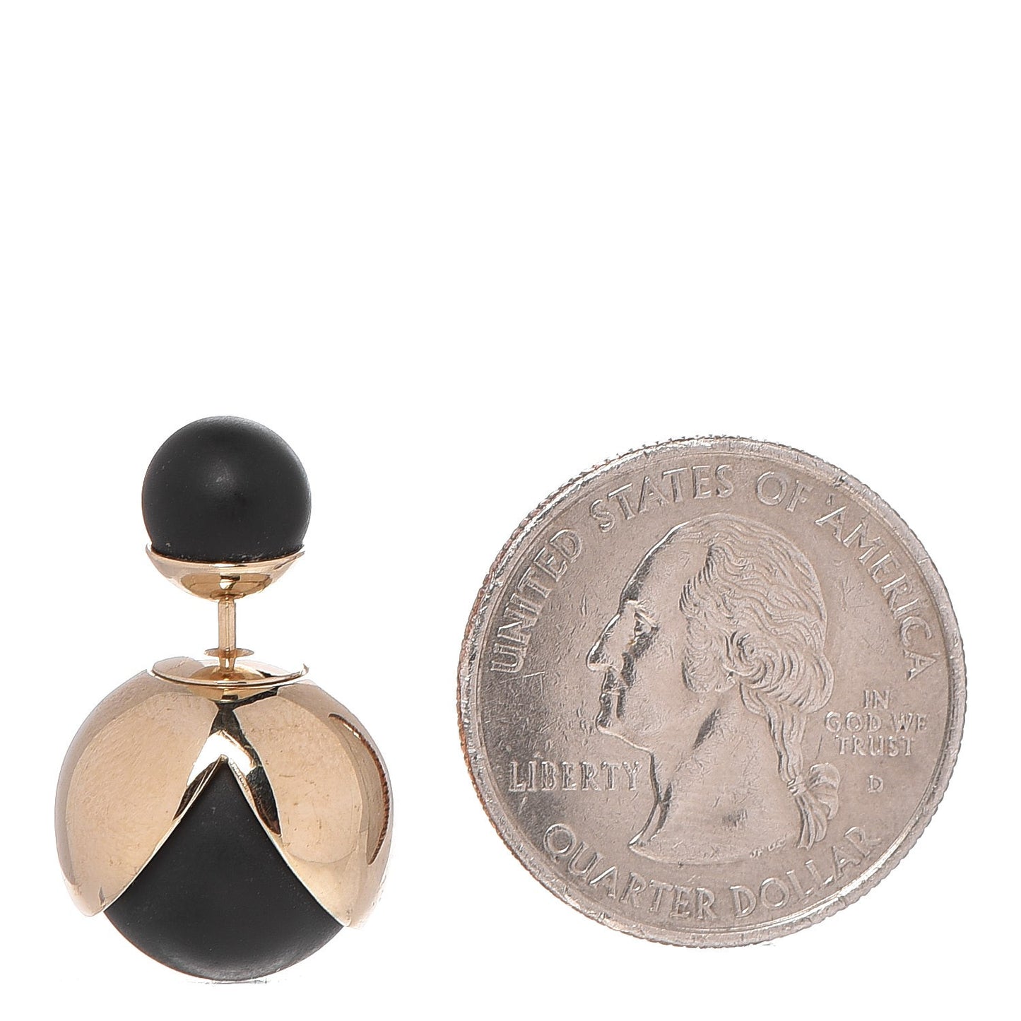 Rubber Lacquer Mise En Dior Tribal Earrings Matte Gold Black