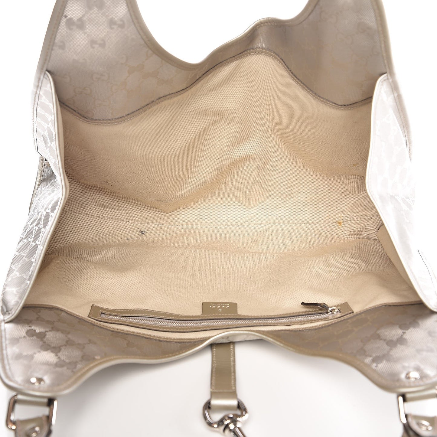 Imprime Monogram Large Joy Shoulder Bag Silver