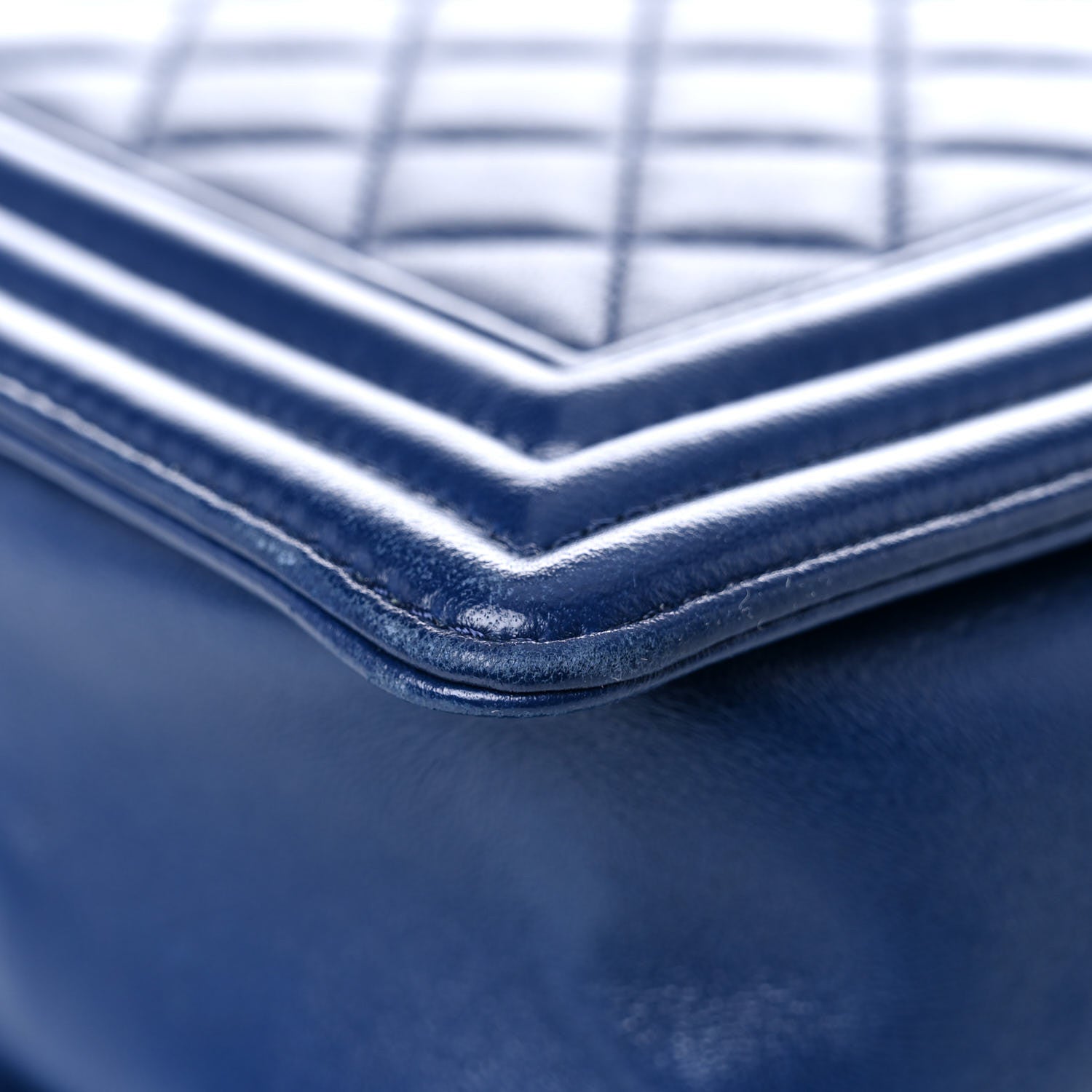 Chanel Calfskin Quilted New Medium Boy Flap Blue 8 of 16