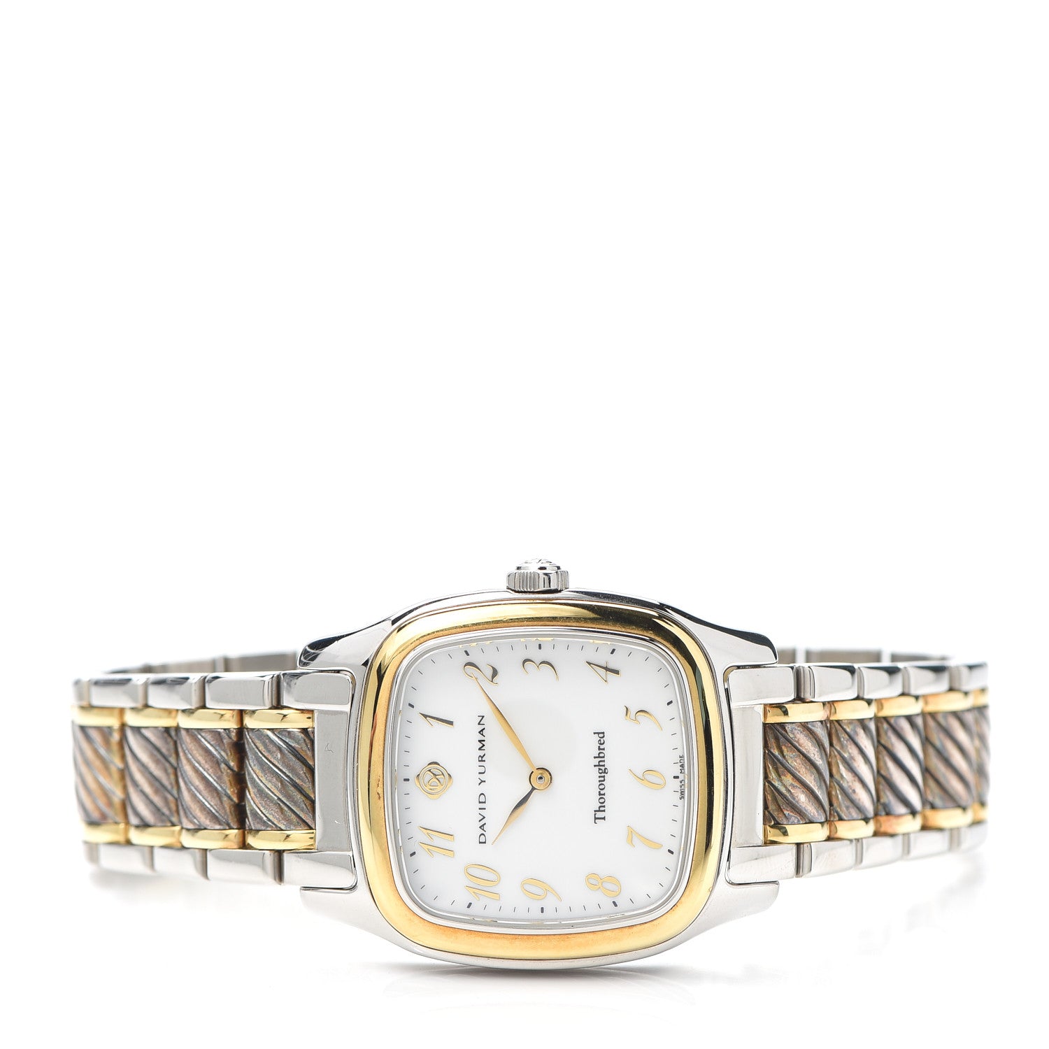 David Yurman Stainless Steel 18K Yellow Gold 32mm Thoroughbred Quartz Watch 2 of 6