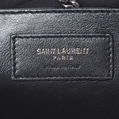 Saint Laurent Pebbled Lambskin Chevron Monogram Small Nolita White Vintage 6 of 12