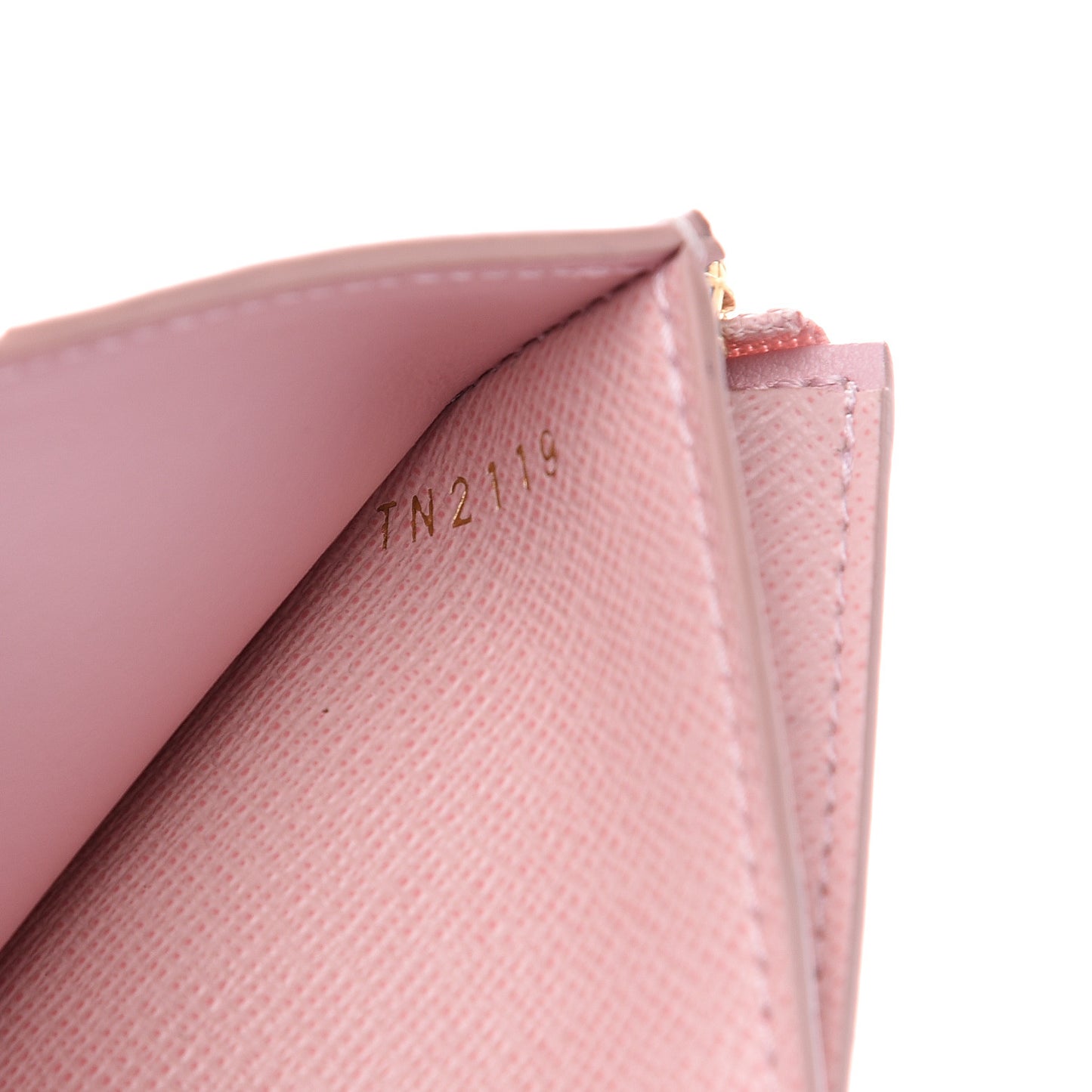 Damier Azur Studded Zoe Wallet Rose Ballerine
