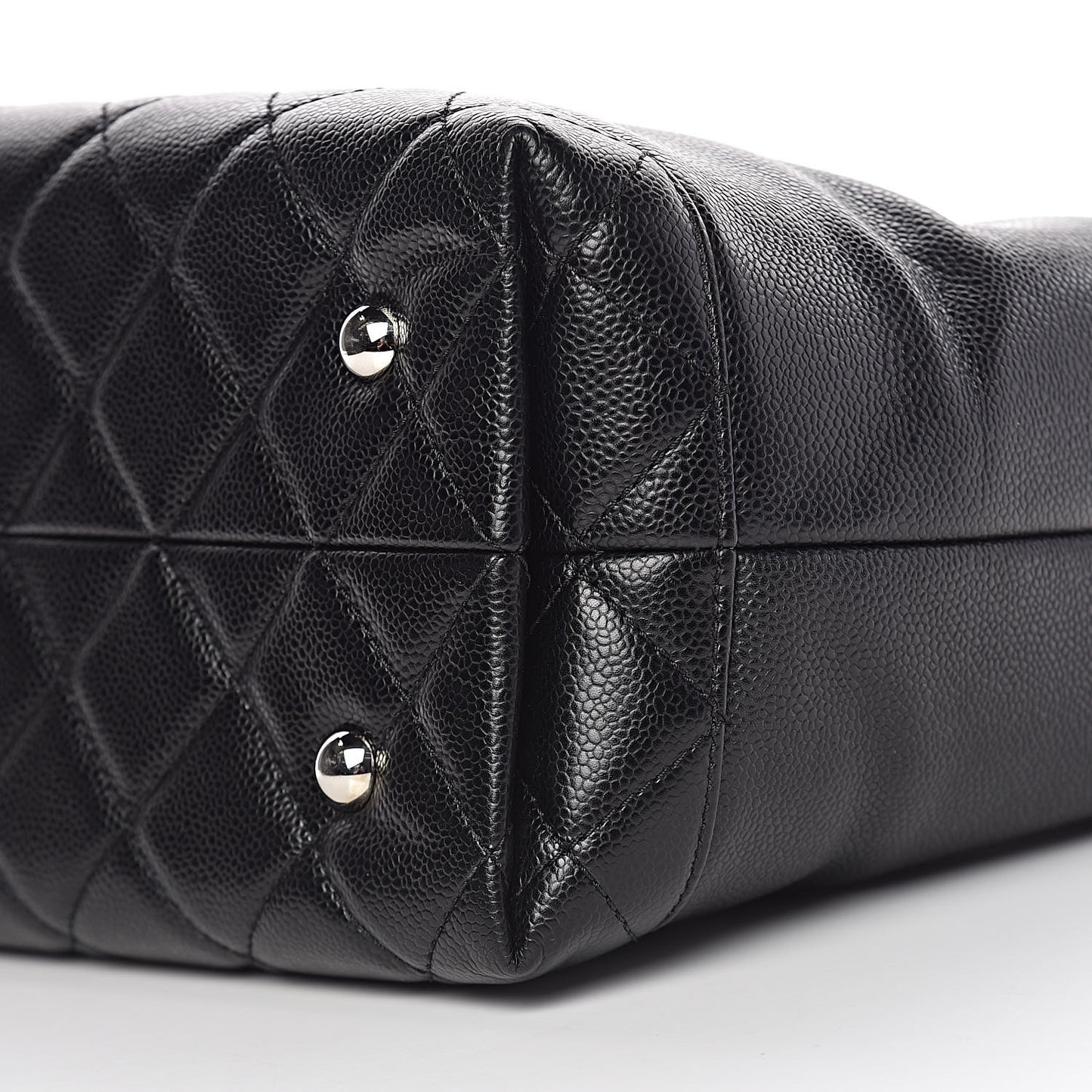 Soft Caviar CC Medium Top Handle Tote Black