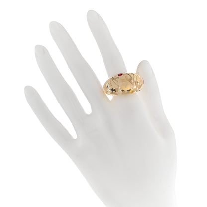 Louis Vuitton Resin Swarovski Crystal Inclusion Ring 50/5.5 Clear 2 of 3