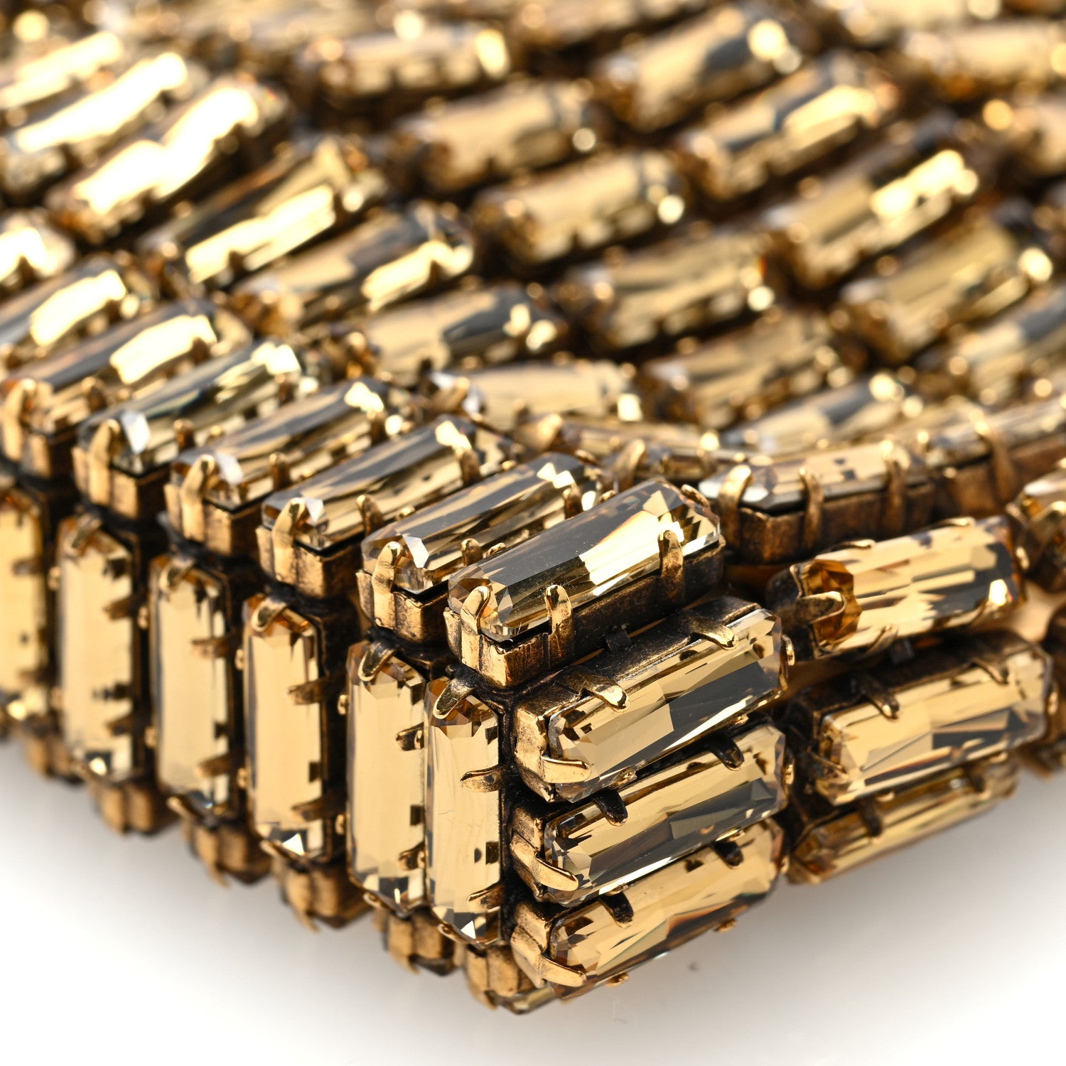 Saint Laurent Crystal Embellished Minaudiere Small Bag Bronze 8 of 8