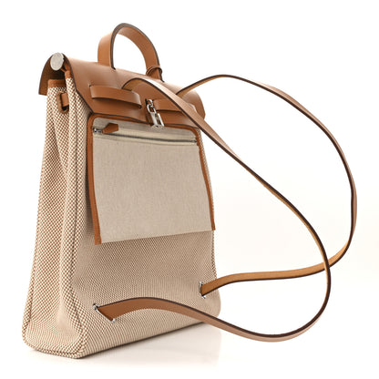 Hermes Vache Hunter Criss Viking Herbag a Dos Retourne Backpack Ecru Beige Naturel 4 of 12