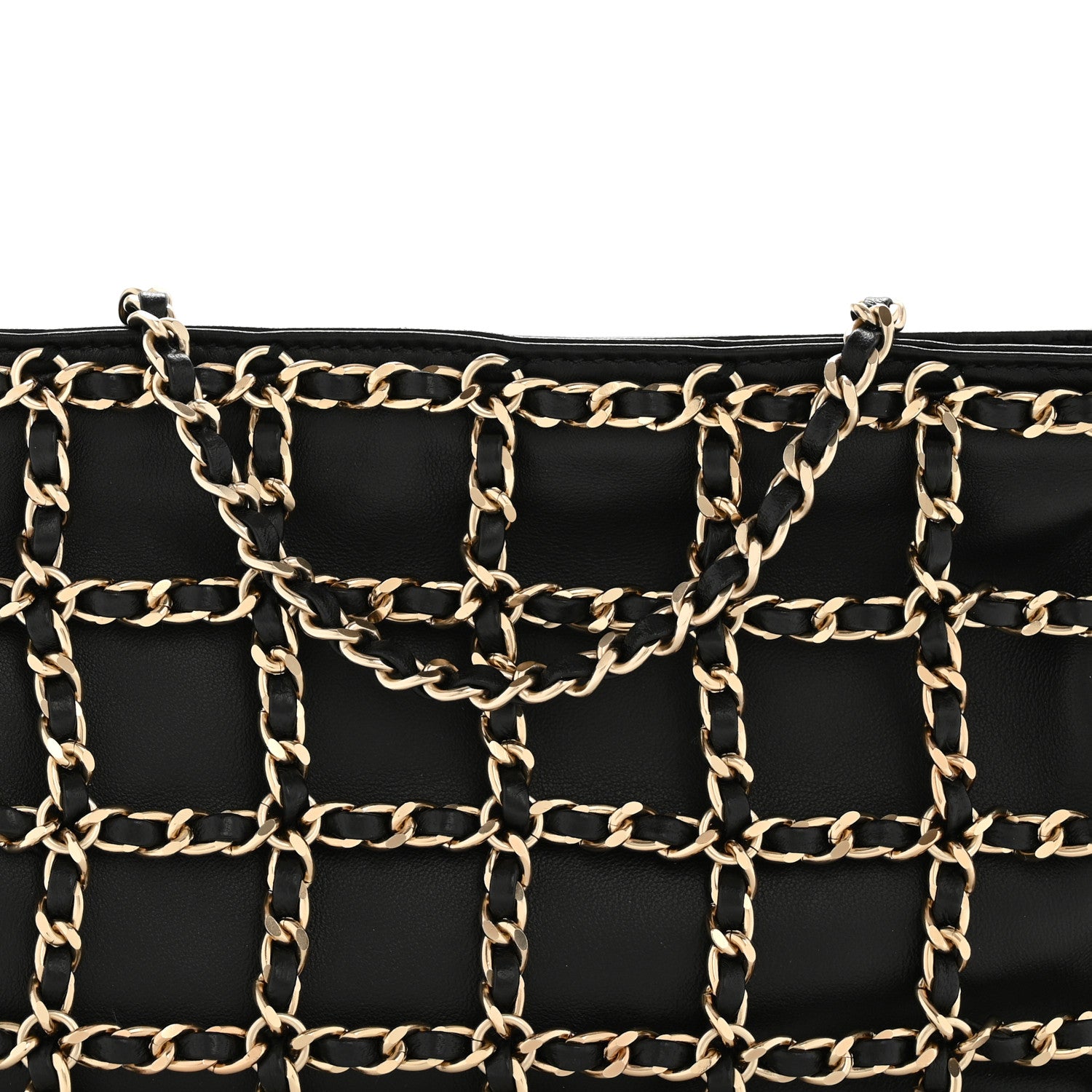 Chanel Lambskin Chain Frame Shoulder Bag Black 1869491 – FASHIONPHILE
