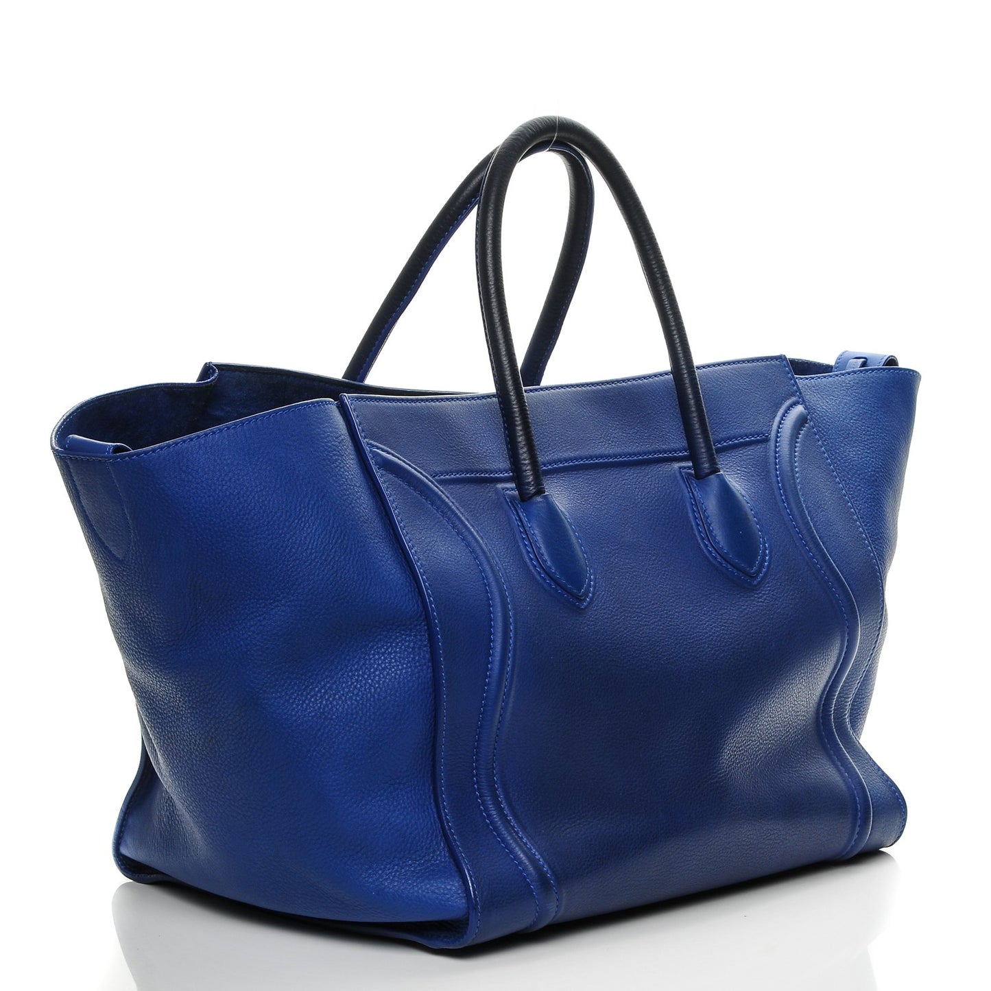 Supple Calfskin Large Phantom Luggage Royal Blue