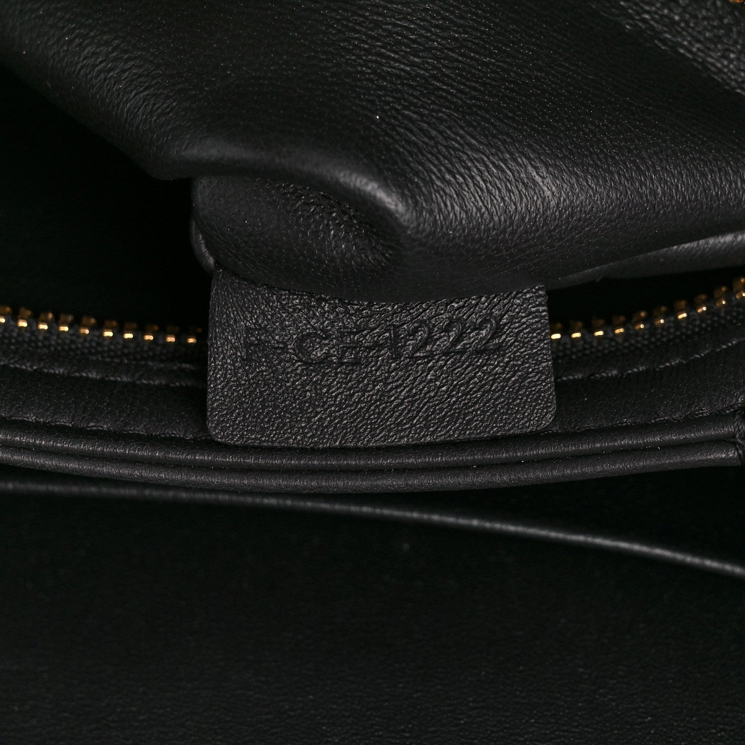 Celine Shiny Calfskin Medium Triomphe Black 7 of 10