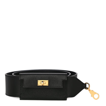 Hermes Swift Epsom Pocket Kelly Shoulder Strap Black 1 of 8