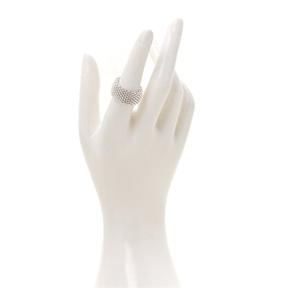 Tiffany Sterling Silver Somerset Mesh Ring 54 6.75 2 of 4