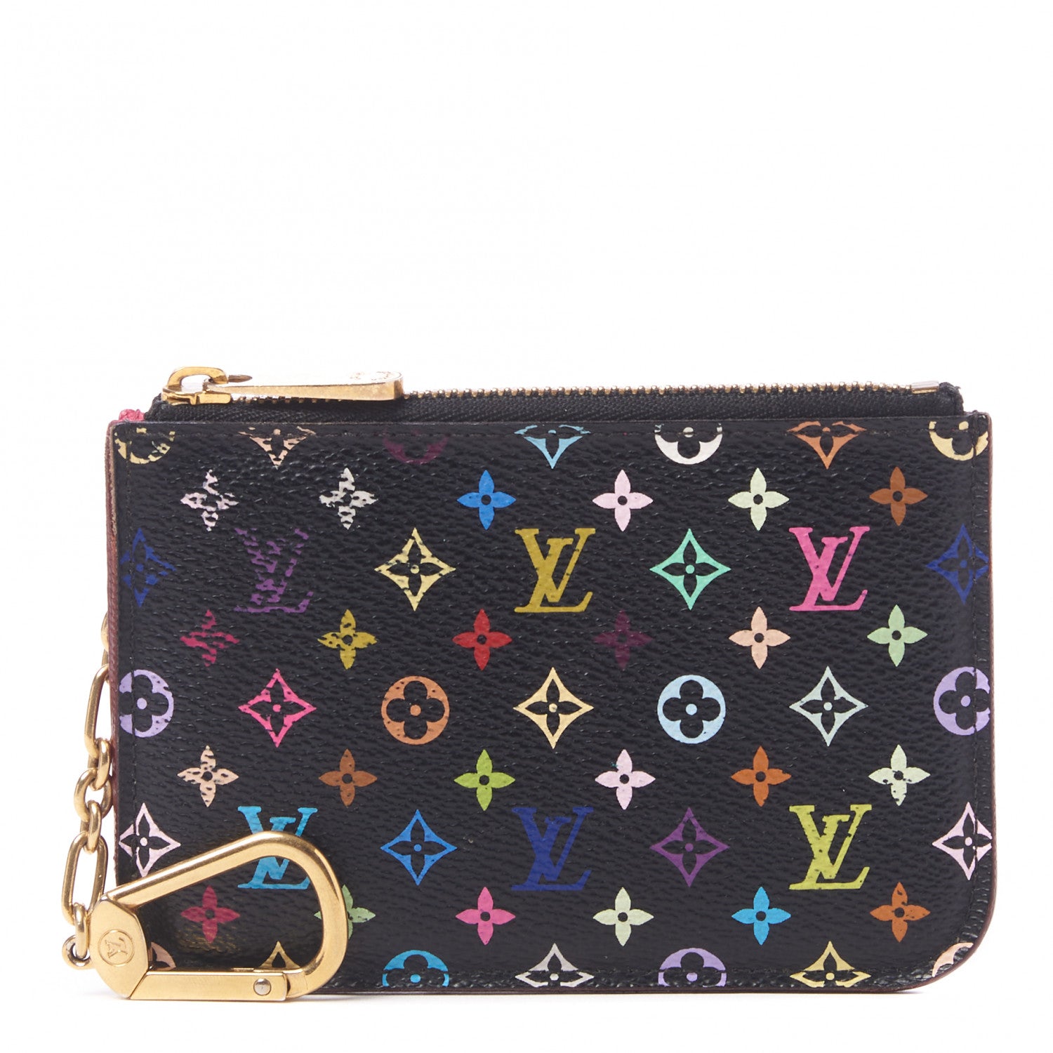 Louis Vuitton Monogram Multicolor Key Pouch Black Grenade 1 of 6