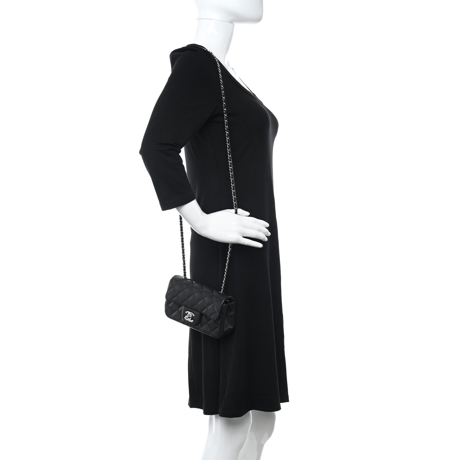 Chanel Caviar Quilted Mini Square Flap Black 2 of 10