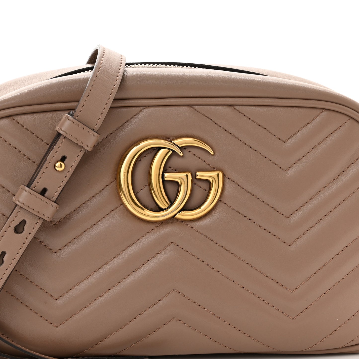 Calfskin Matelasse Small GG Marmont Chain Shoulder Bag Porcelain Rose