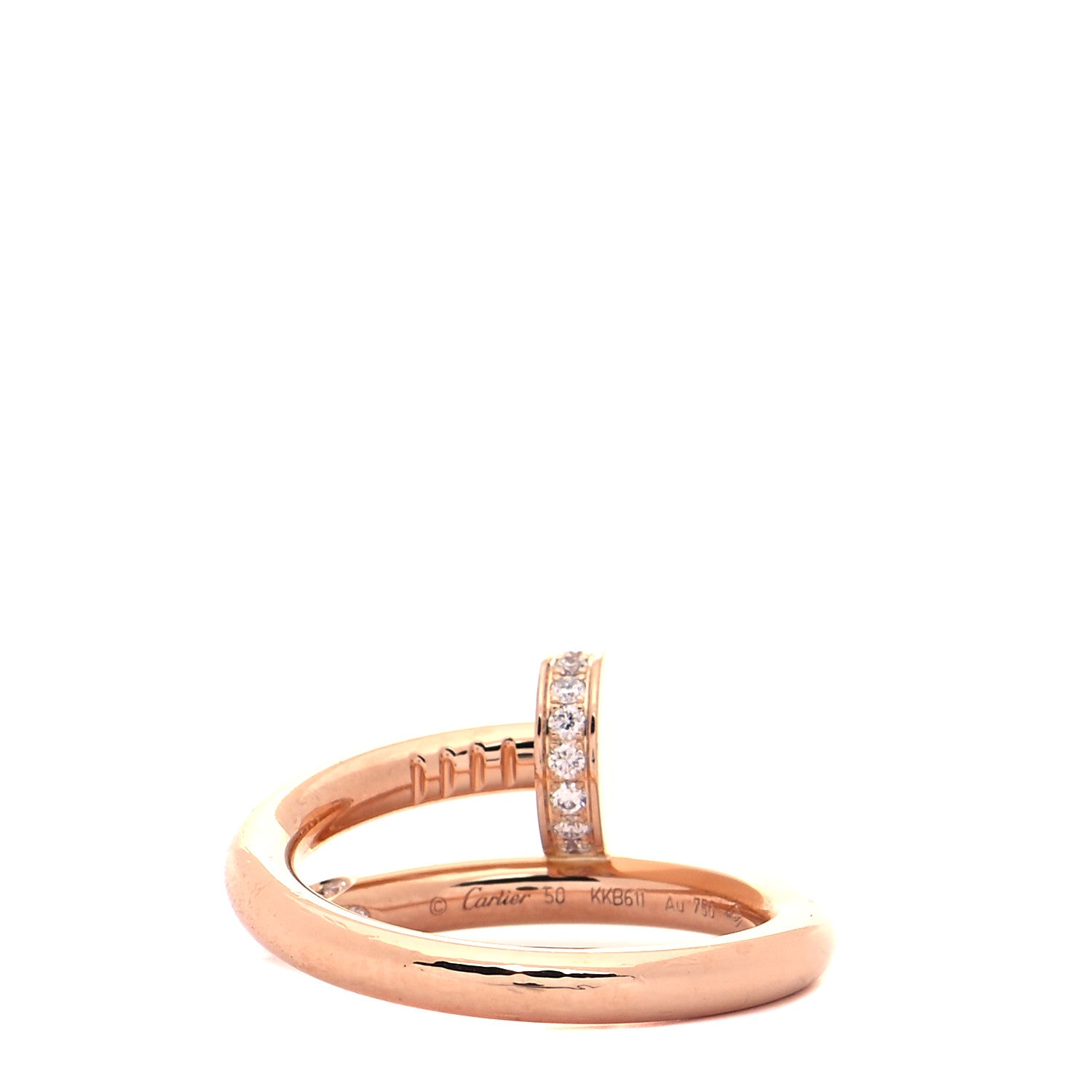 Cartier 18K Pink Gold Diamond Juste Un Clou Ring 50 5.25 3 of 6