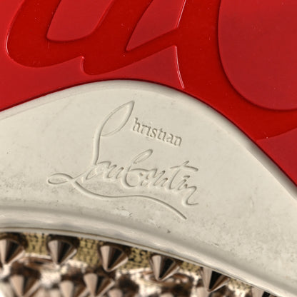 Christian Louboutin Laminato Dino Nappa Spikes Mens Louis Orlato Flat Sneakers 44 Platine 6 of 7