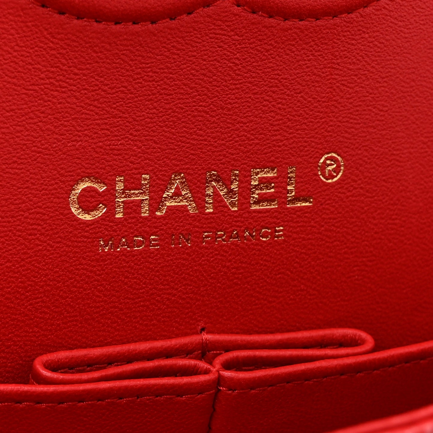 Iridescent Caviar Quilted Medium Double Flap Red