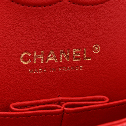 Chanel Iridescent Caviar Quilted Medium Double Flap Red 6 of 10