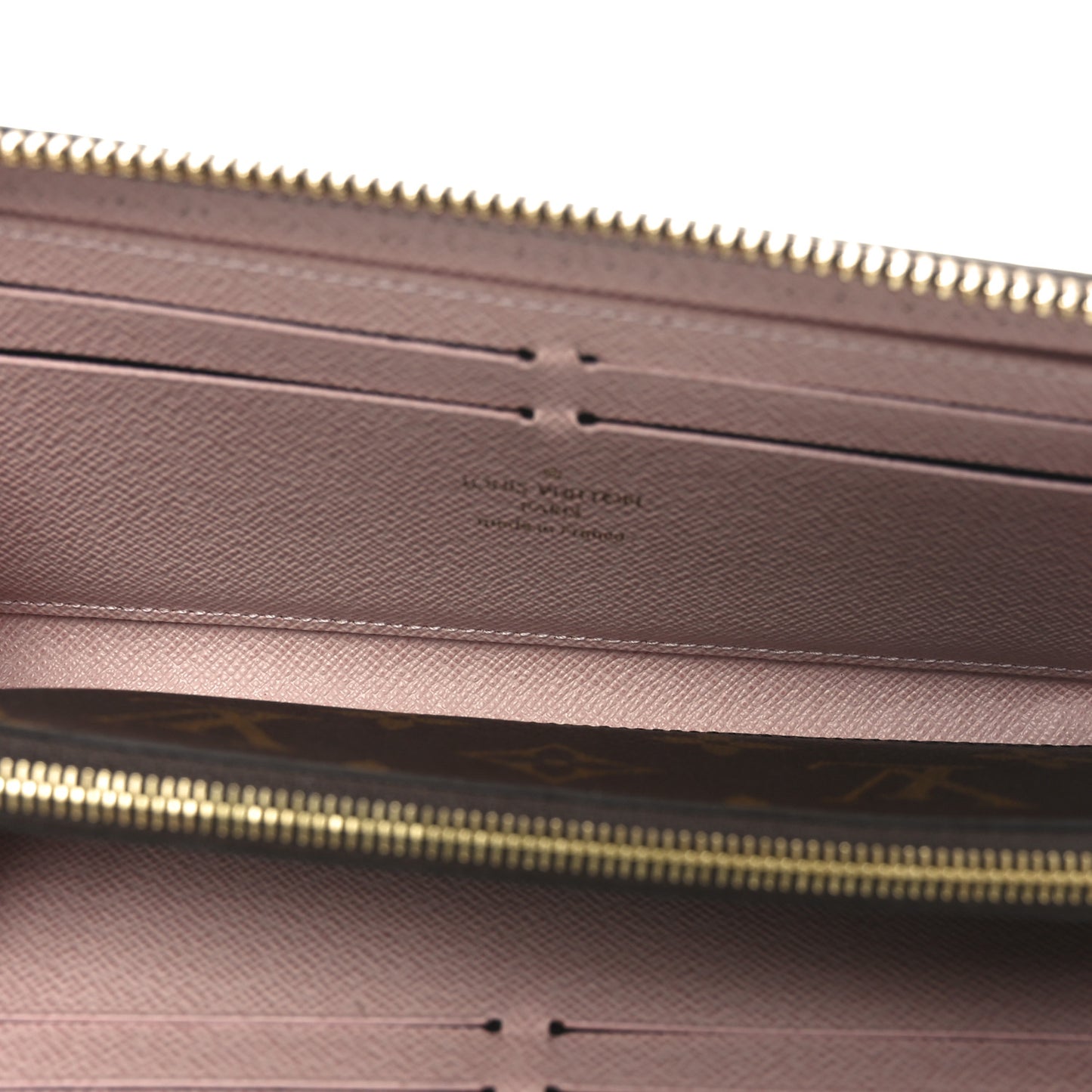 Monogram Clemence Wallet Rose Ballerine