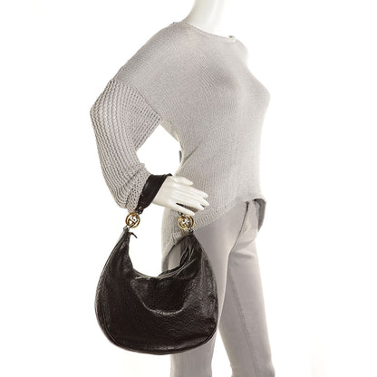 Gucci Guccissima Medium GG Twins Hobo Dark Brown 2 of 9