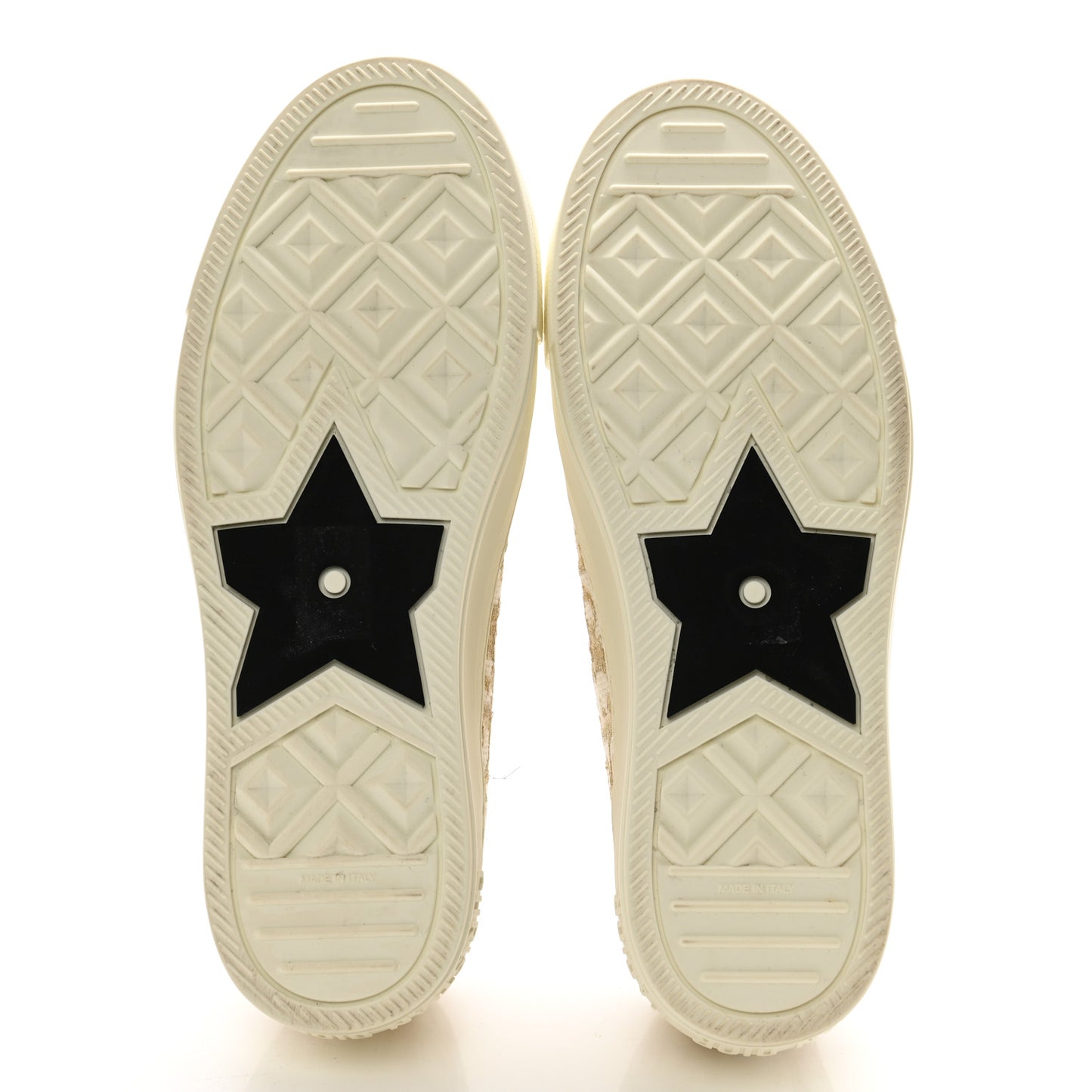 Canvas Oblique Walk'N'Dior Low Top Sneakers 38.5 Pale Gold