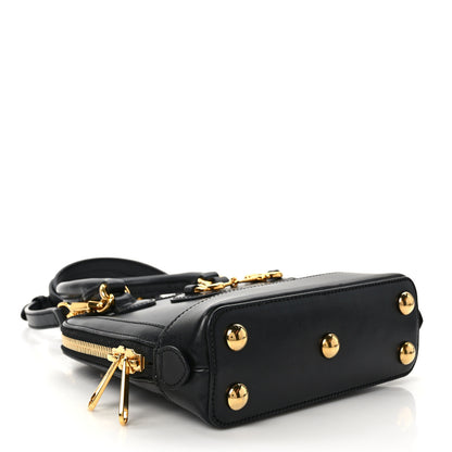 Gucci Boarded Plutone Calfskin Mini Horsebit 1955 Top Handle Bag Black 3 of 11