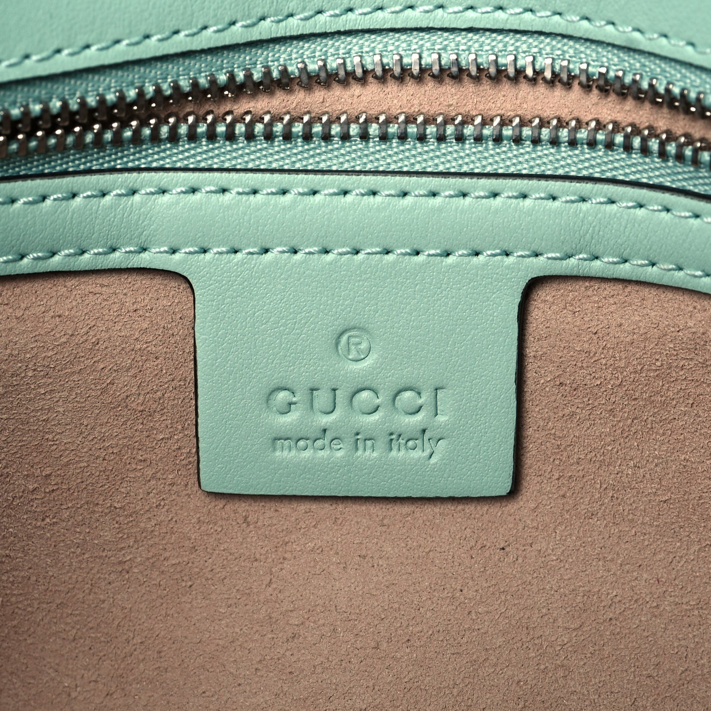 Calfskin Matelasse Small GG Marmont Shoulder Bag Water Green