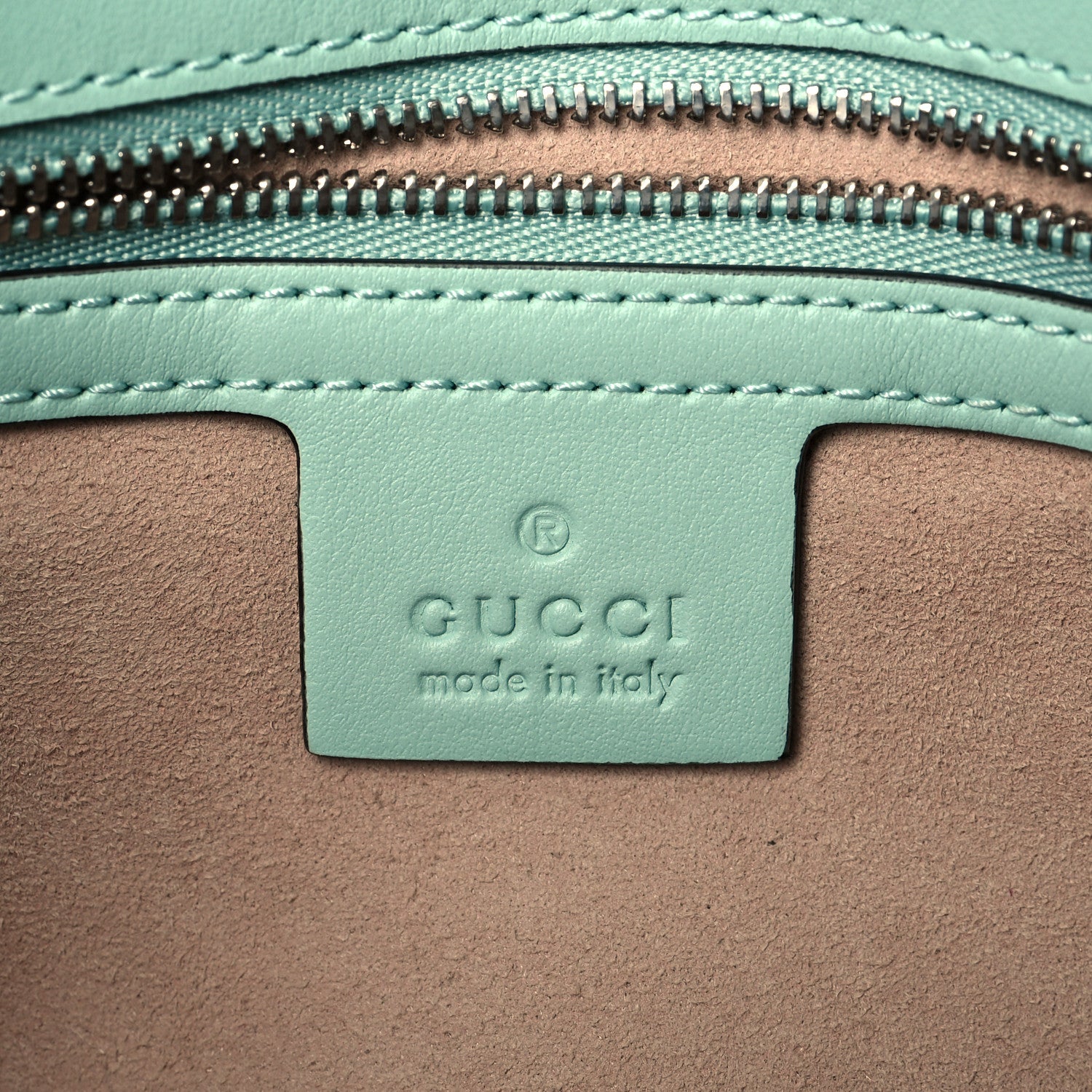 Gucci Calfskin Matelasse Small GG Marmont Shoulder Bag Water Green 6 of 11