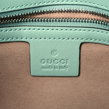 Gucci Calfskin Matelasse Small GG Marmont Shoulder Bag Water Green 6 of 11