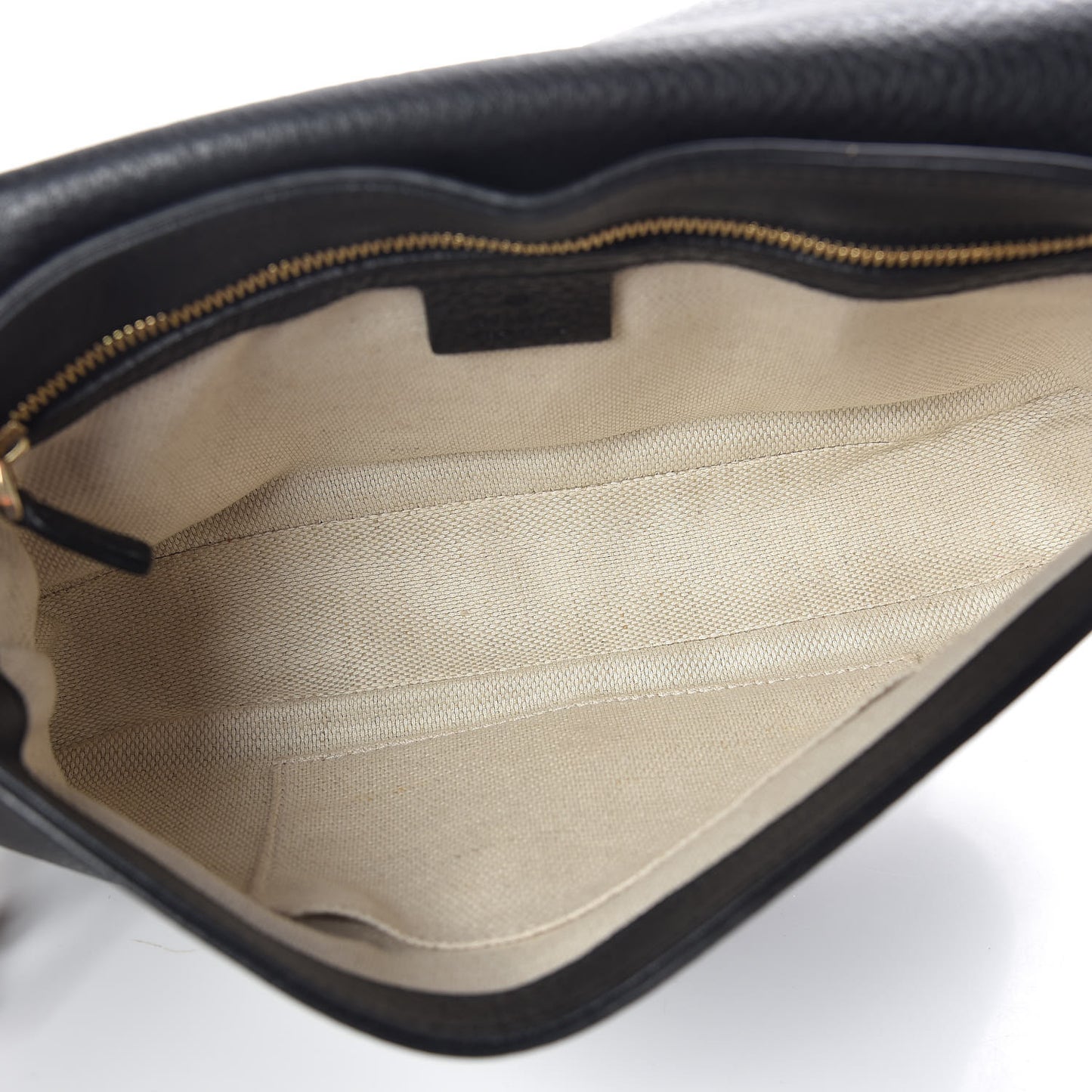 Pebbled Calfskin Medium Soho Flap Crossbody Black
