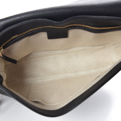 Gucci Pebbled Calfskin Medium Soho Flap Crossbody Black 5 of 9