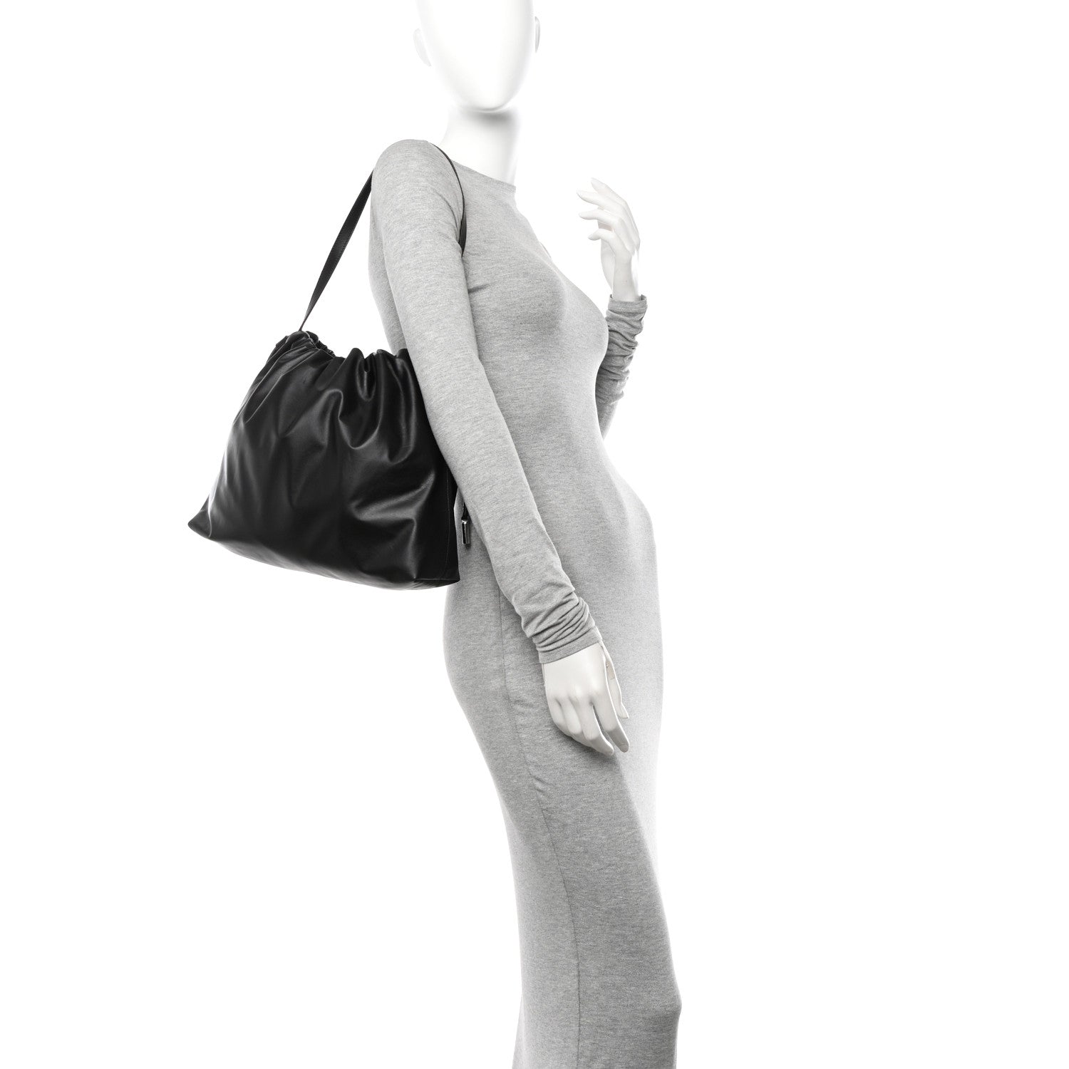 The Row Nappa Angy Hobo Bag Dark Brown 2 of 10
