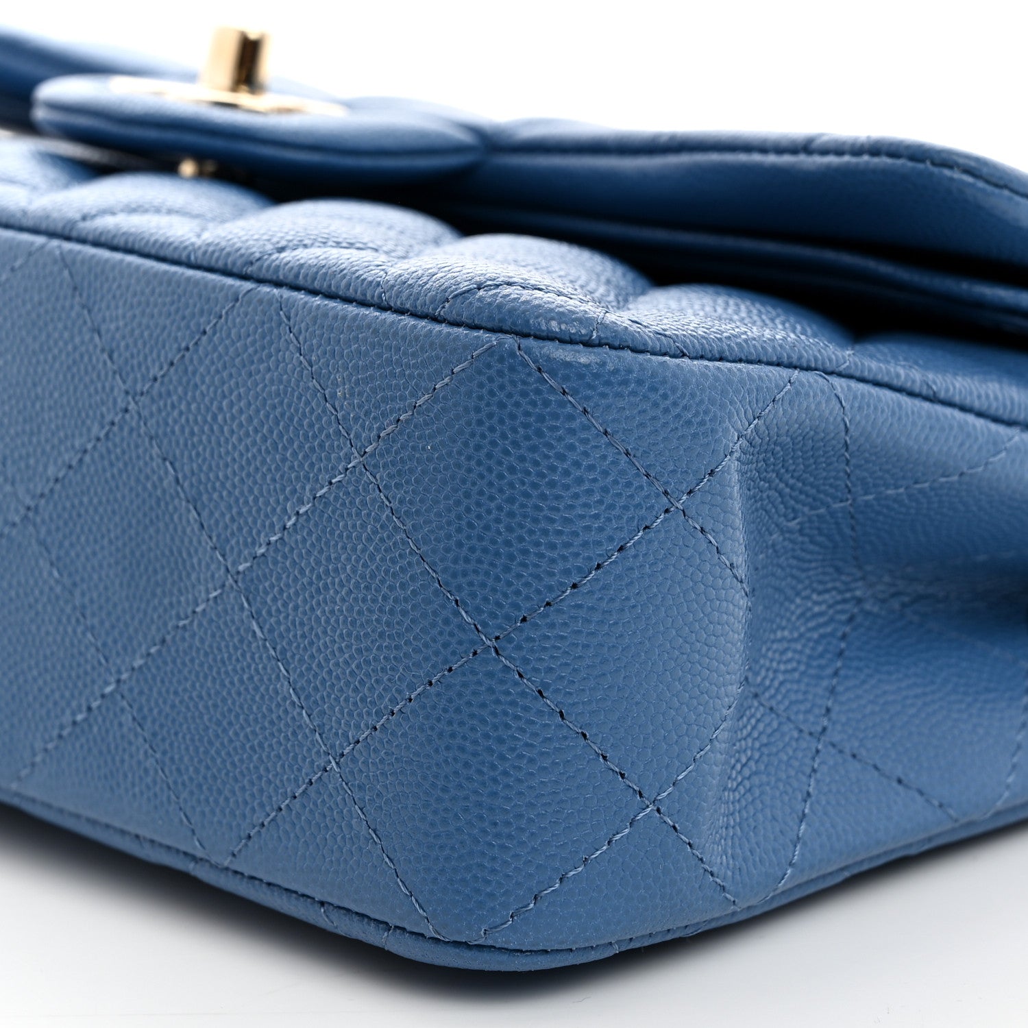 Chanel Caviar Quilted Small Double Flap Blue 10 of 10