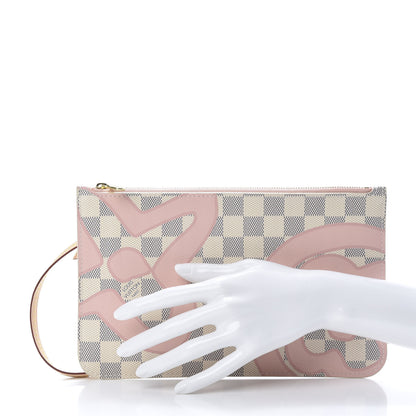 Louis Vuitton Damier Azur Tahitienne Neverfull MM GM Pochette 2 of 8