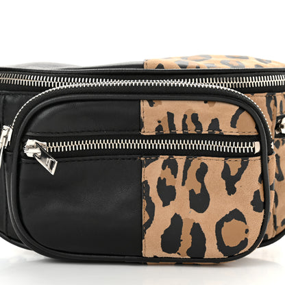 Alexander Wang Lambskin Suede Leopard Attica Belt Bag Black 7 of 9
