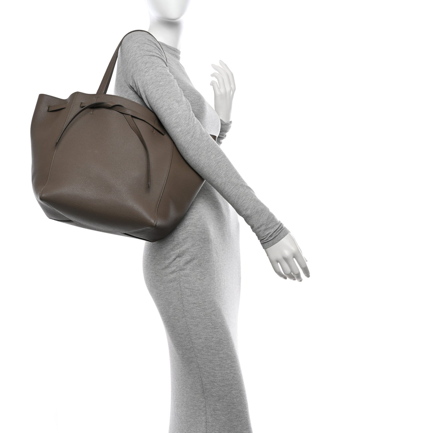 Soft Grained Calfskin Small Belt Cabas Phantom Taupe