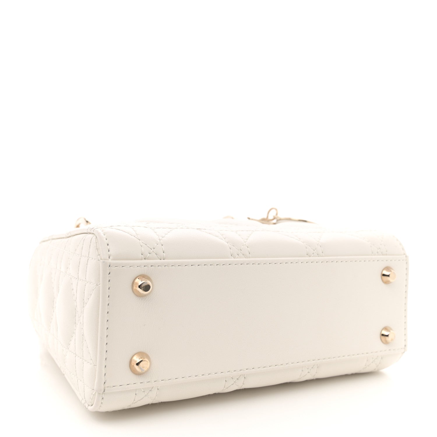 Christian Dior Lambskin Cannage Mini Lady Dior Latte 4 of 11