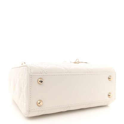 Christian Dior Lambskin Cannage Mini Lady Dior Latte 4 of 11