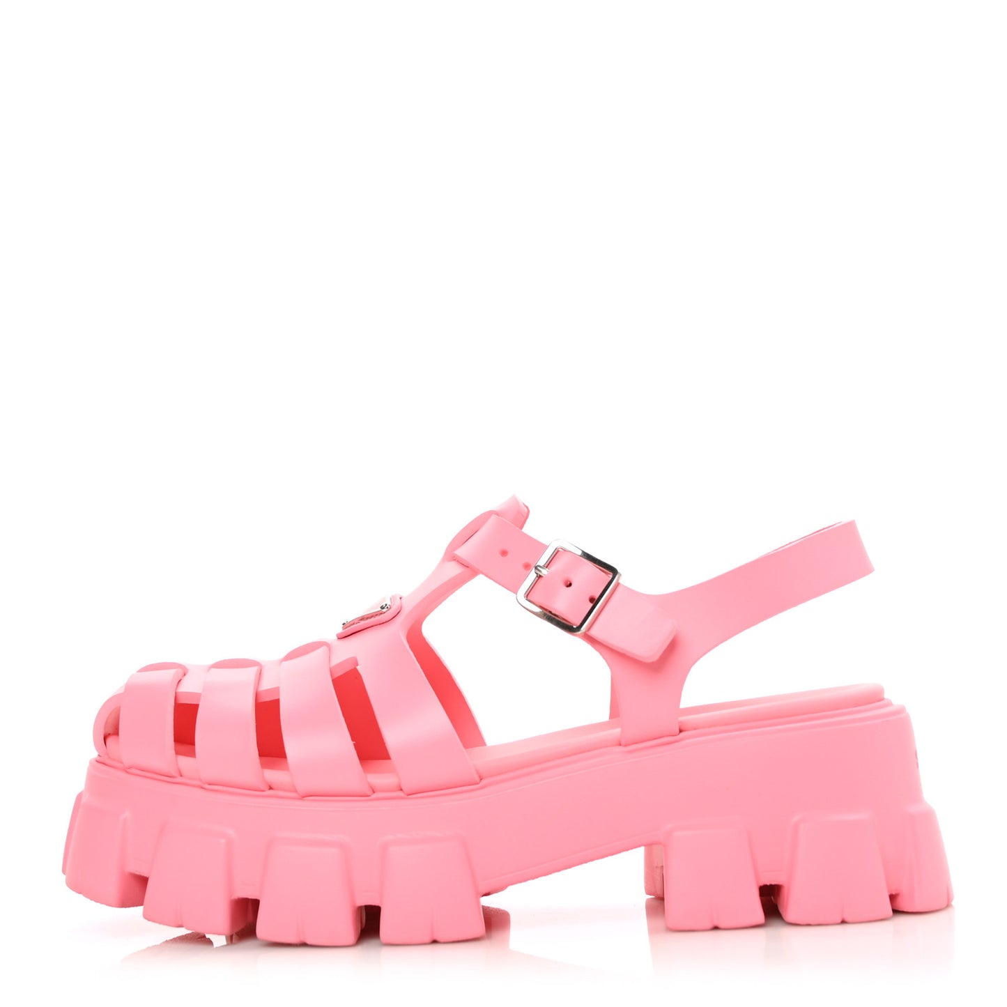Foam Rubber Metal Triangle Logo Monolith 55mm Cage Sandals 41 Begonia