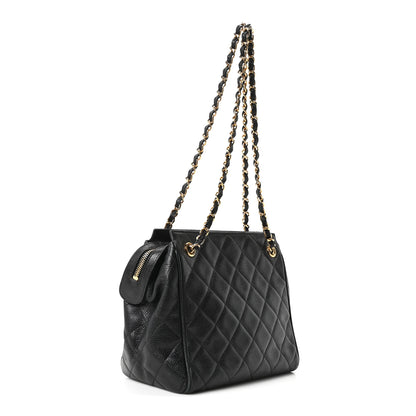 Chanel Caviar Quilted Petit Shopping Tote Black 3 of 11