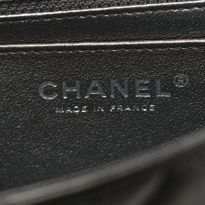 Chanel Iridescent Calfskin Quilted Mini Rectangular Flap Charcoal Grey 6 of 12