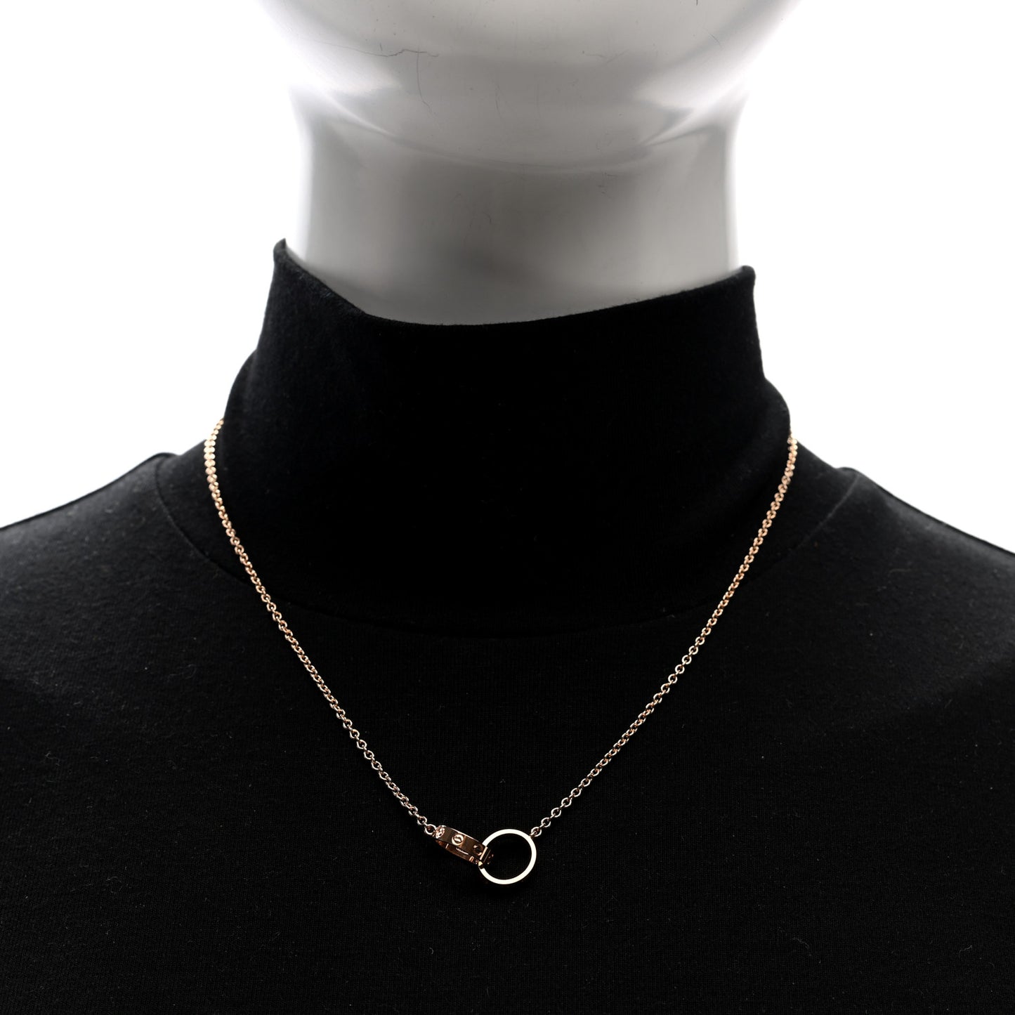 18K Pink Gold Interlocking LOVE Necklace