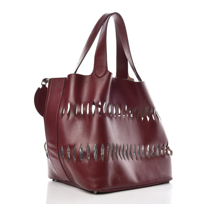 Alaia Calfskin Oval Laser Cut Out Tote Pourpre 4 of 9