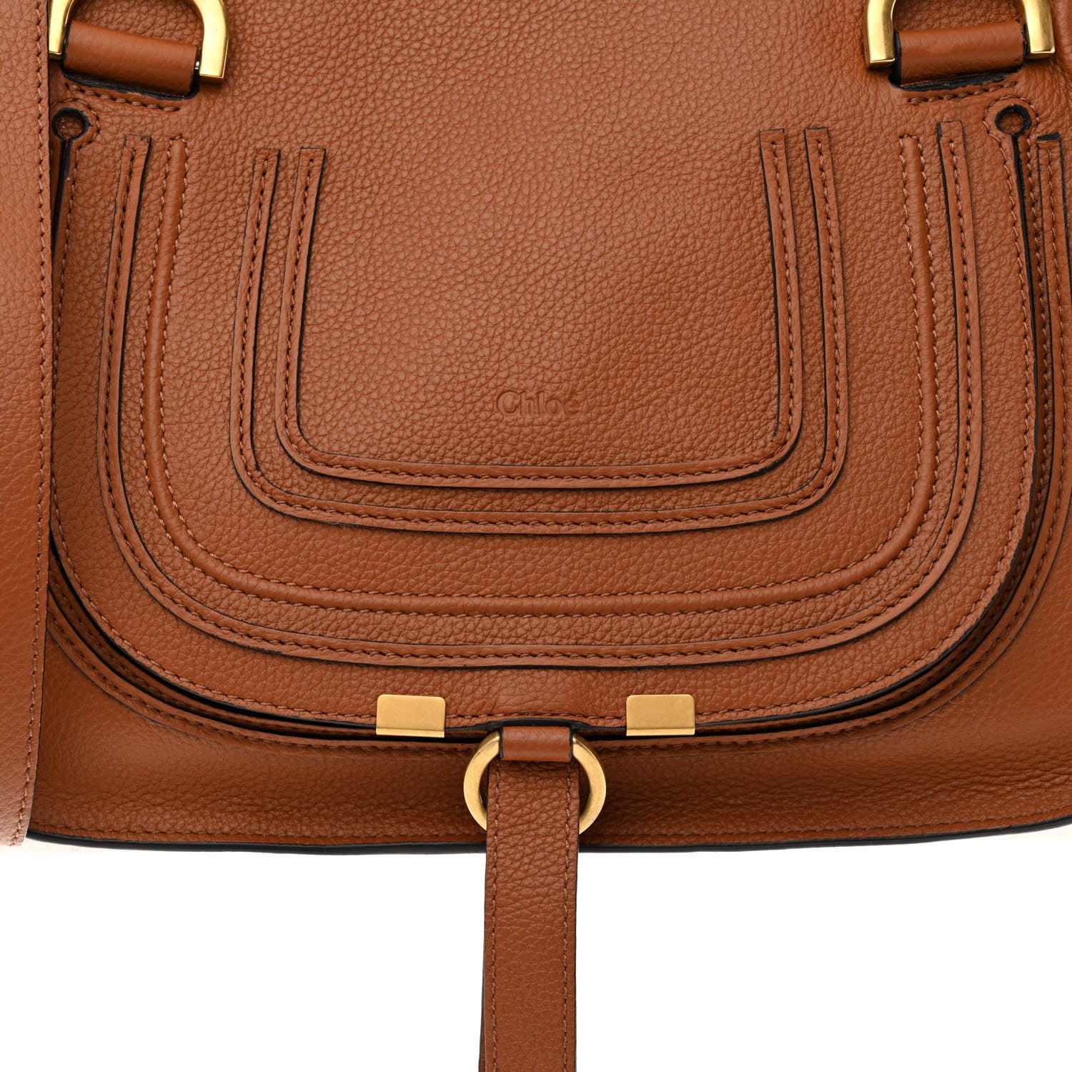 Chloe Calfskin Small Marcie Satchel Tan 8 of 10