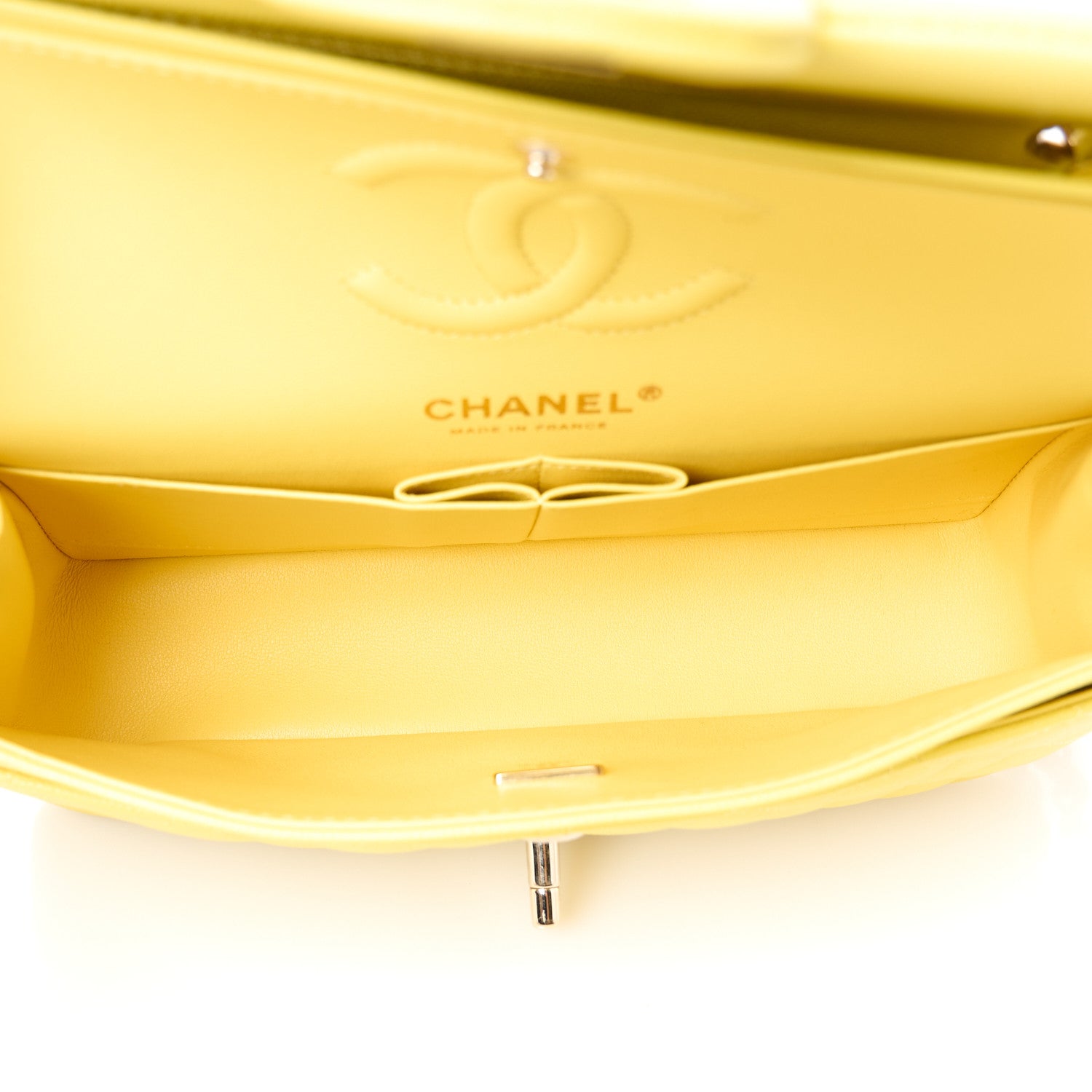 Chanel Caviar Quilted Small Double Flap Light Yellow 5 of 11