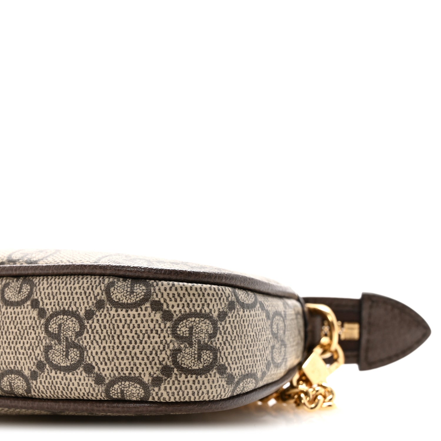 Gucci GG Supreme Monogram Textured Dollar Calfskin Mini Ophidia Chain Bag Beige Ebony 9 of 10